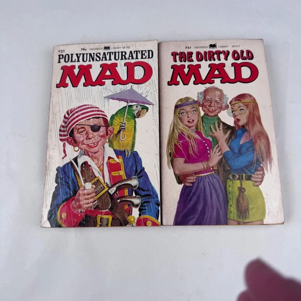 The Dirty Old MAD, polyunsaturated MAD Paperback Book lot of 2